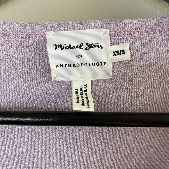 Michael Stars Light Purple 3/4 sleeve shirt size XS/S like new - Picture 2 of 5